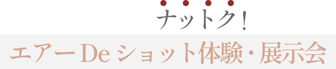 実際に試してナットク！エアーDeショット体験・展示会